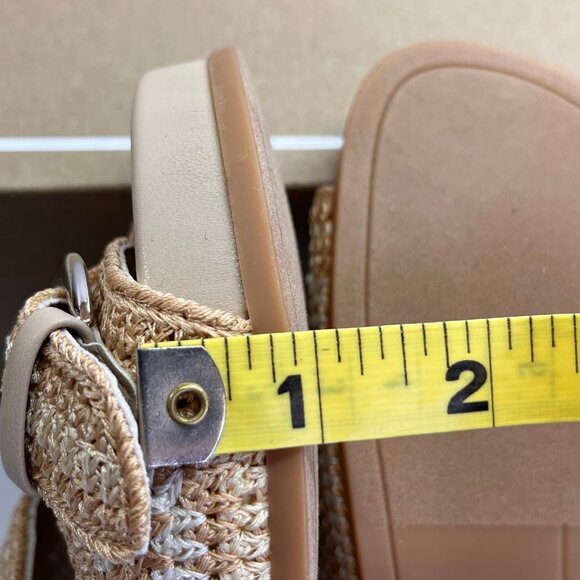 Dolce Vita Ralli Woven Buckle Platform Sandal Size 7 Beige Casual Comfort - Picture 13 of 14